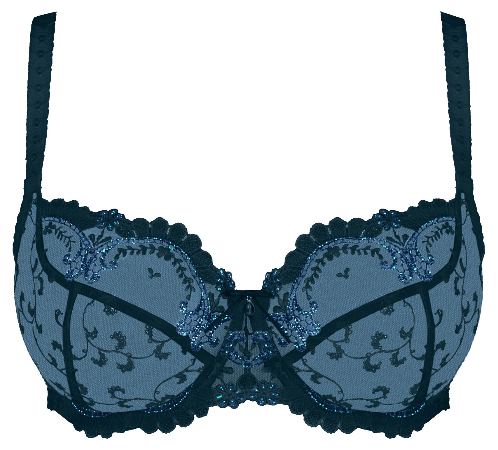 Empreinte Carmen Bleu Iris Underwired Low-necked Bra