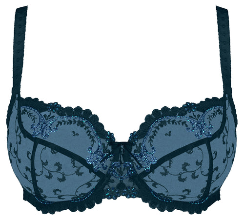 Empreinte Carmen Bleu Iris Underwired Low-necked Bra
