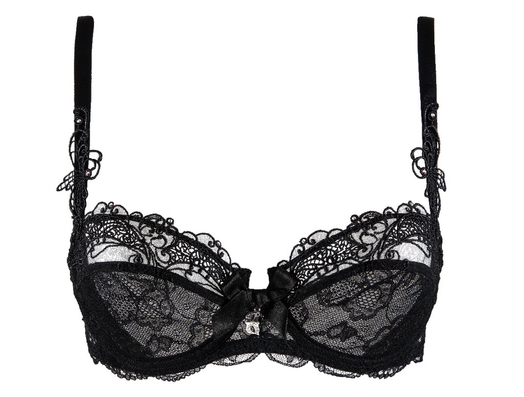 Lise Charmel Soir De Venise Noir Underwired Half Cup Bra