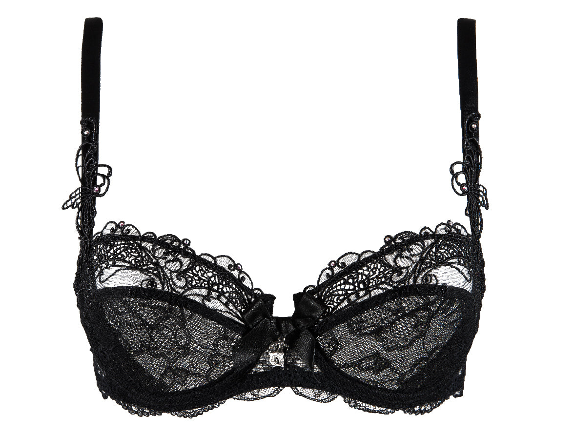Lise Charmel Soir De Venise Noir Underwired Half Cup Bra