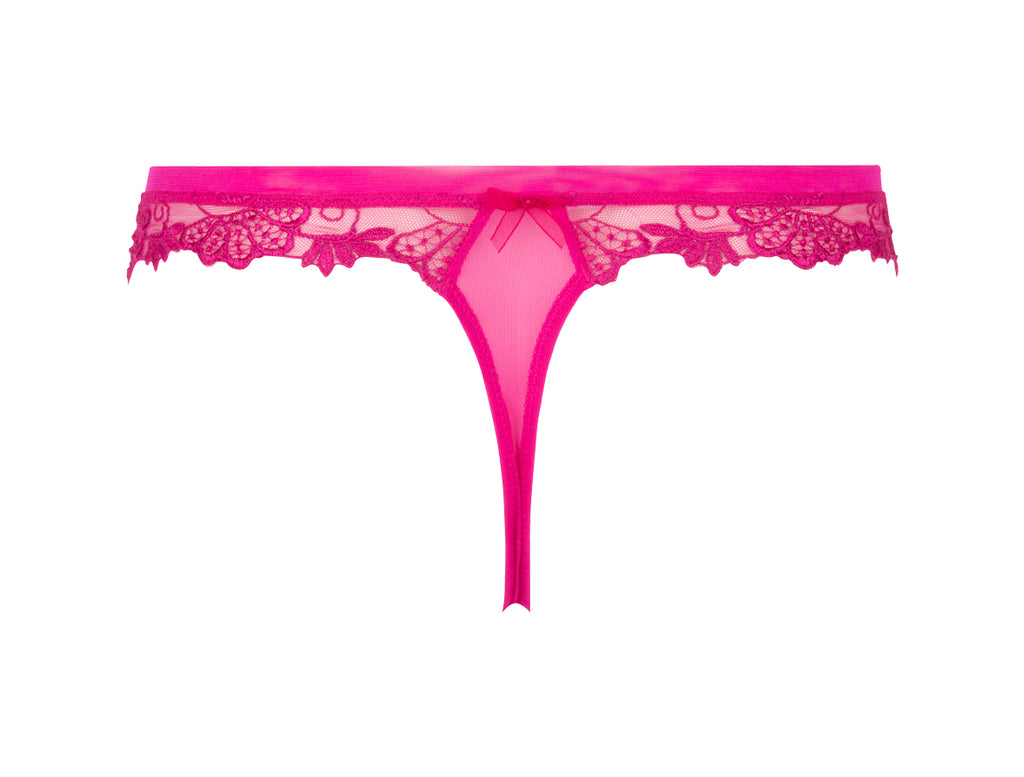Lise Charmel Dressing Floral Magenta Thong