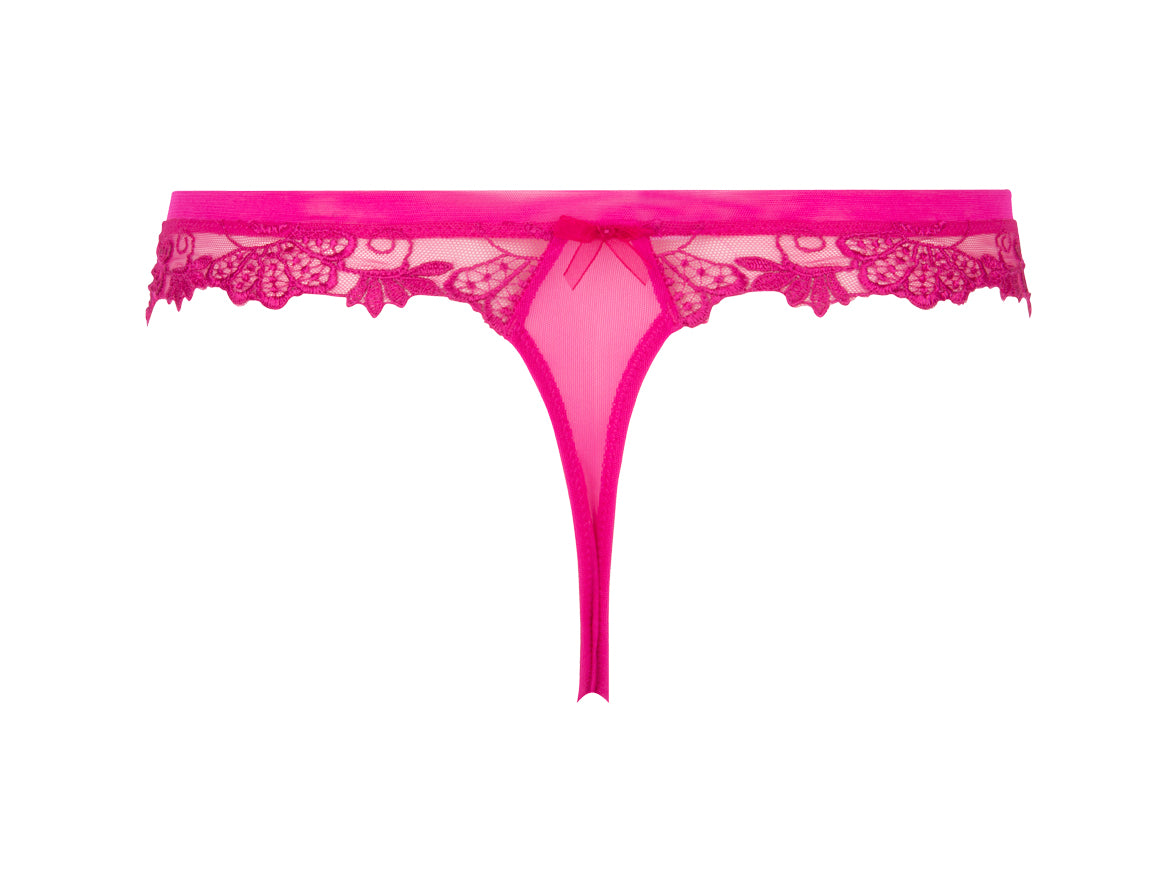 Lise Charmel Dressing Floral Magenta Thong
