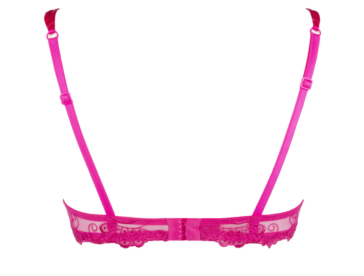 Lise Charmel Dressing Floral Magenta Underwired Half Cup Bra
