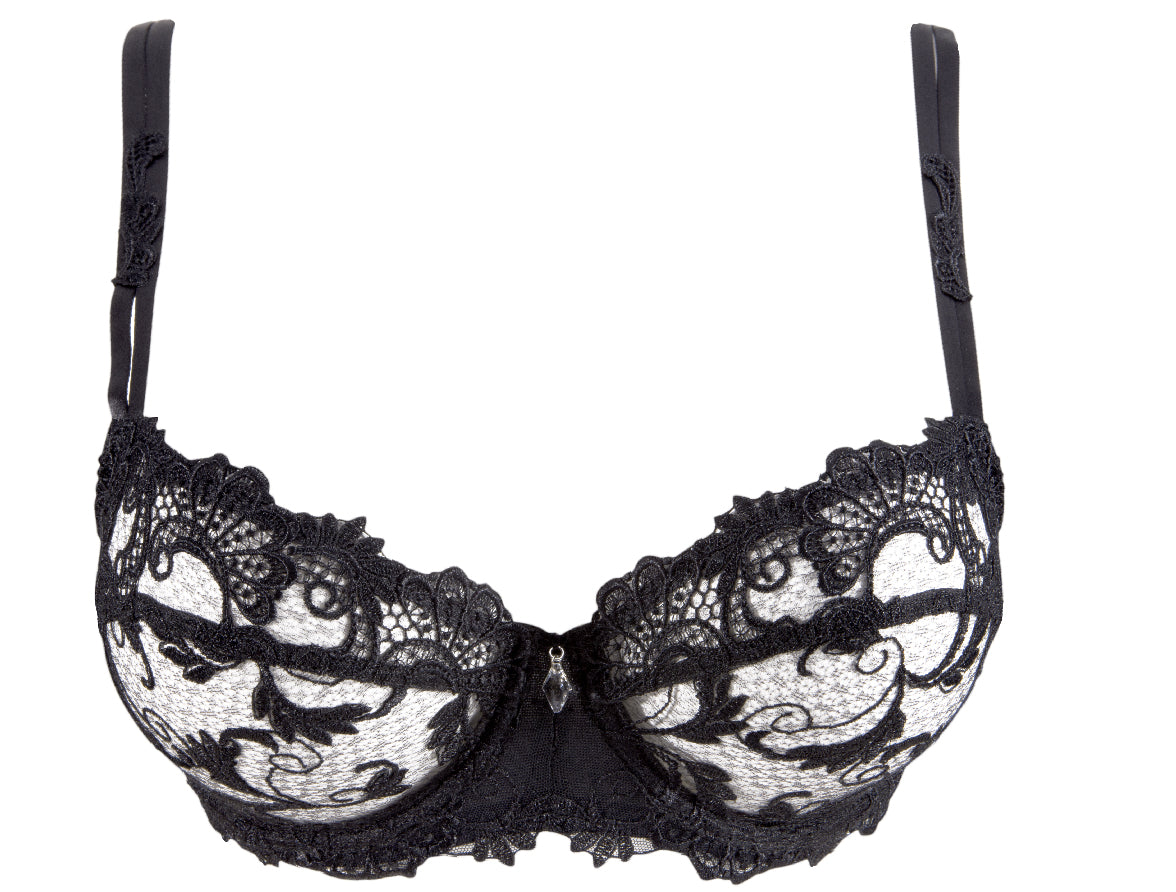 Lise Charmel Dressing Floral Noir Underwired Half Cup Bra