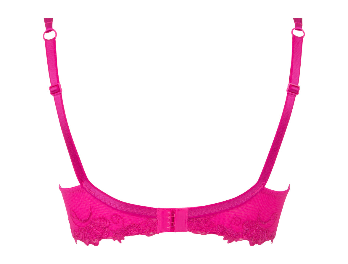 Lise Charmel Dressing Floral Magenta Underwired Half Cup Bra