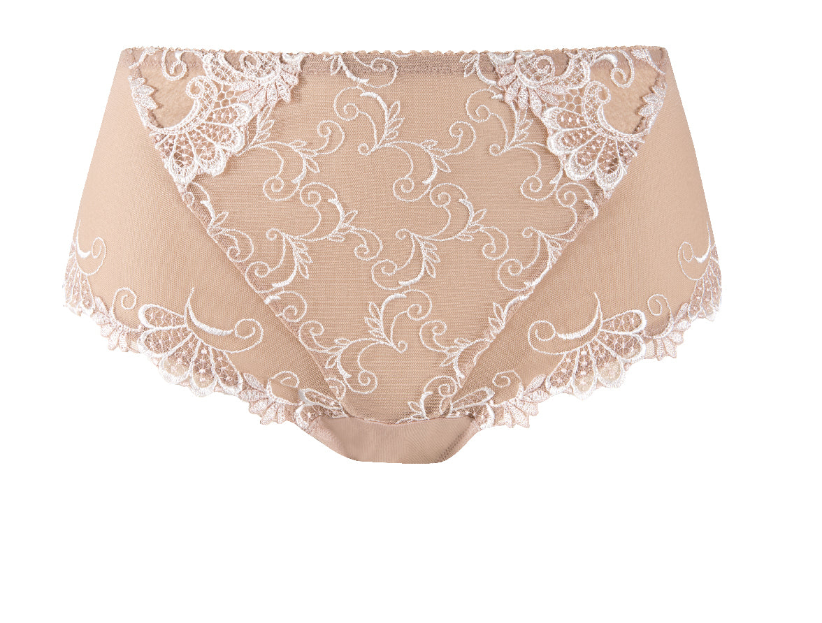 Lise Charmel Dressing Floral Ambre Nacre Guipure High Waisted Brief