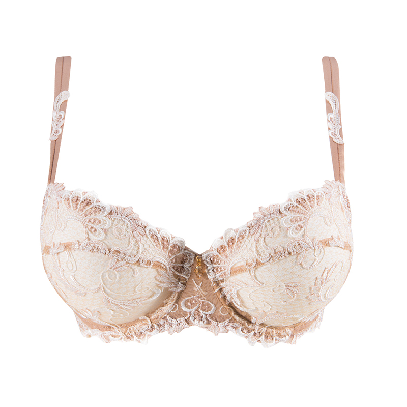 Lise Charmel Guipure Charming 3 Part Full Cup Bra in Ambre Nacre - Busted  Bra Shop